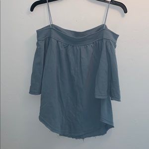 Blue/Gray Elodie Off the Shoulder Top